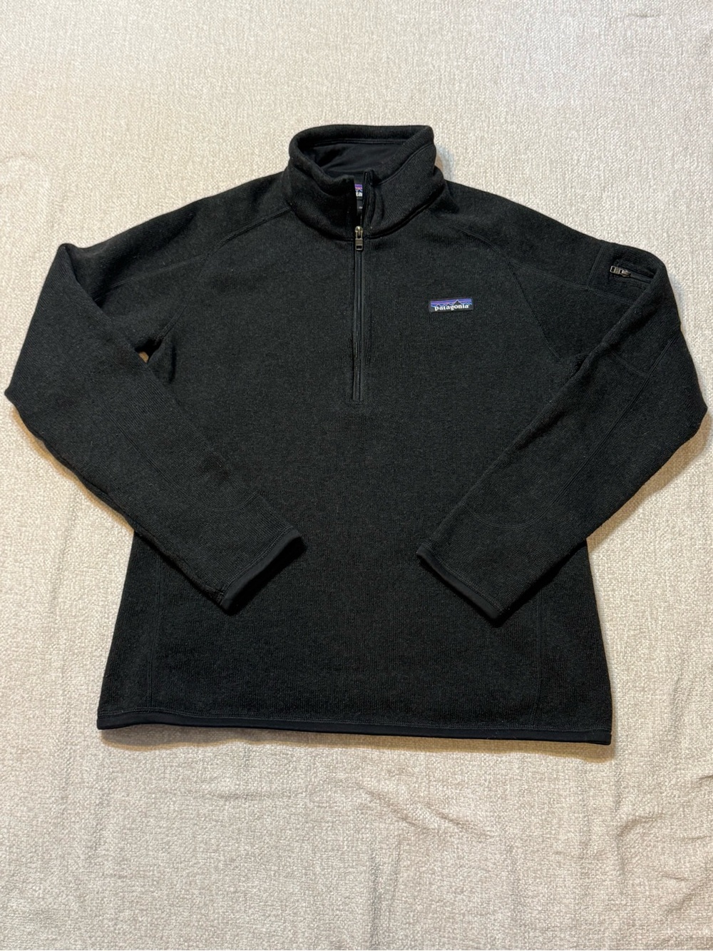 Patagonia Better Sweater 1/4 Zip Fleece Mens M Black Gorpcore Outdoor Y2K